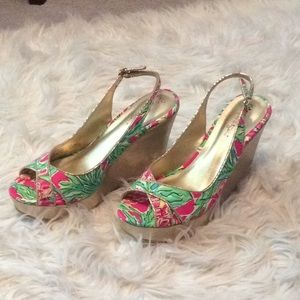 Lilly Pulitzer wedge shoes